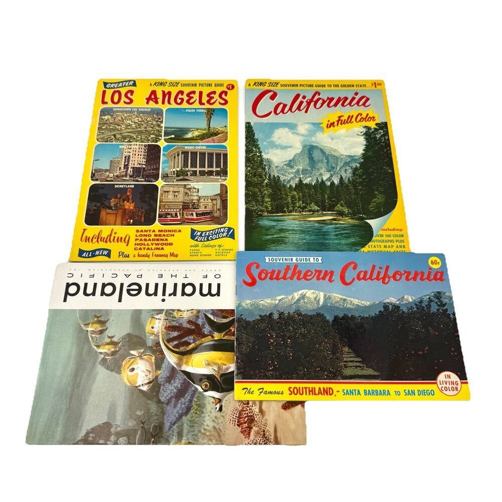 VTG Lot California 1960s Pictorial Guide Tourists Booklets SoCal LA Marineland